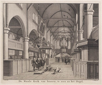 KG 06313
<br/>
De Waale Kerk van binnen, te sien na het Orgel
<br/>
<em>Philips, Jan Caspar (1680/1700-1775)</em>